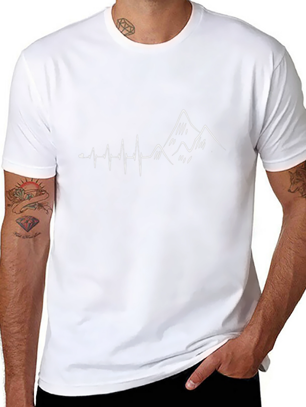 Mountain Heartbeat T-Shirt - Black