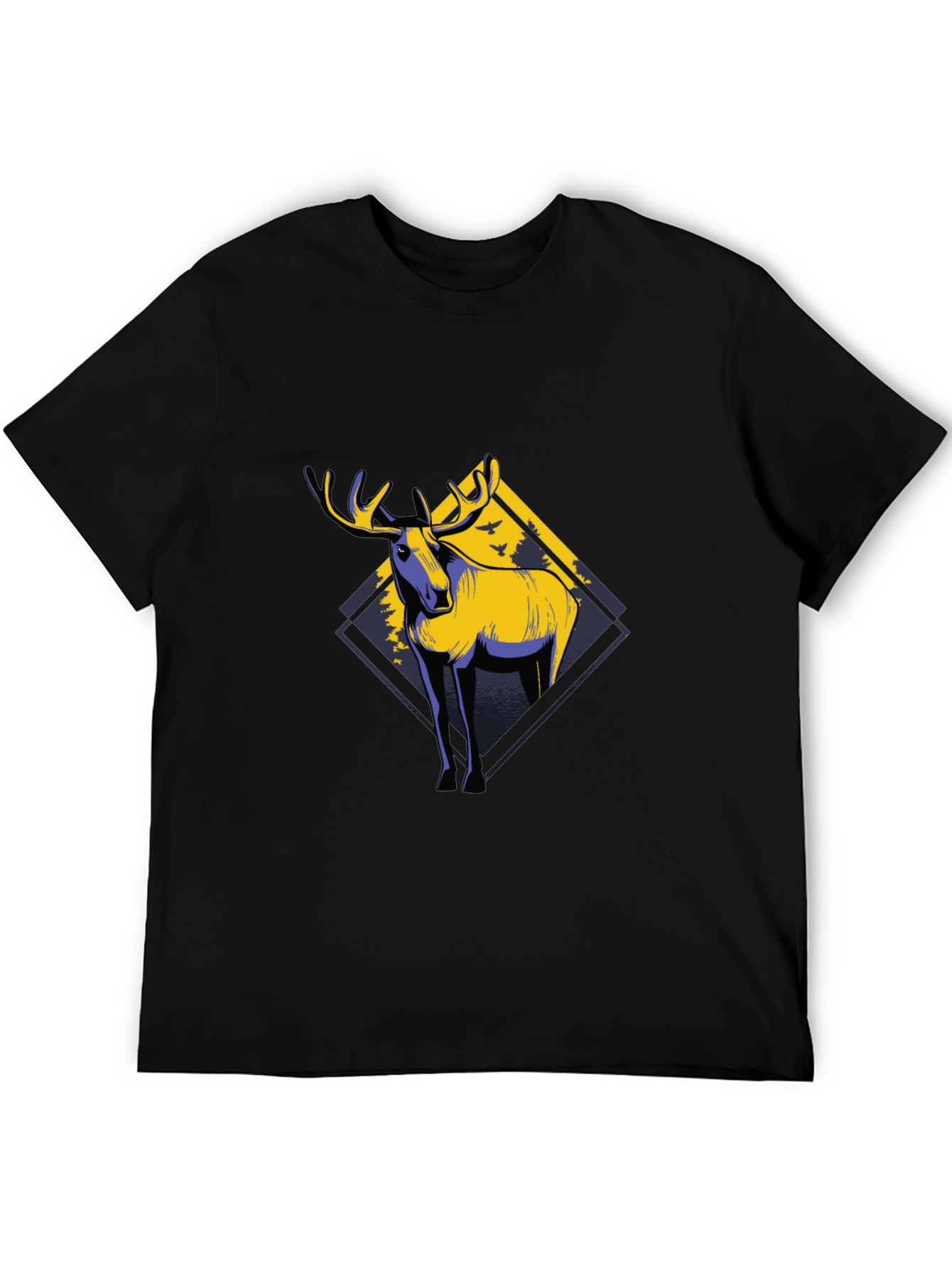 Moose Graphic Black T-Shirt