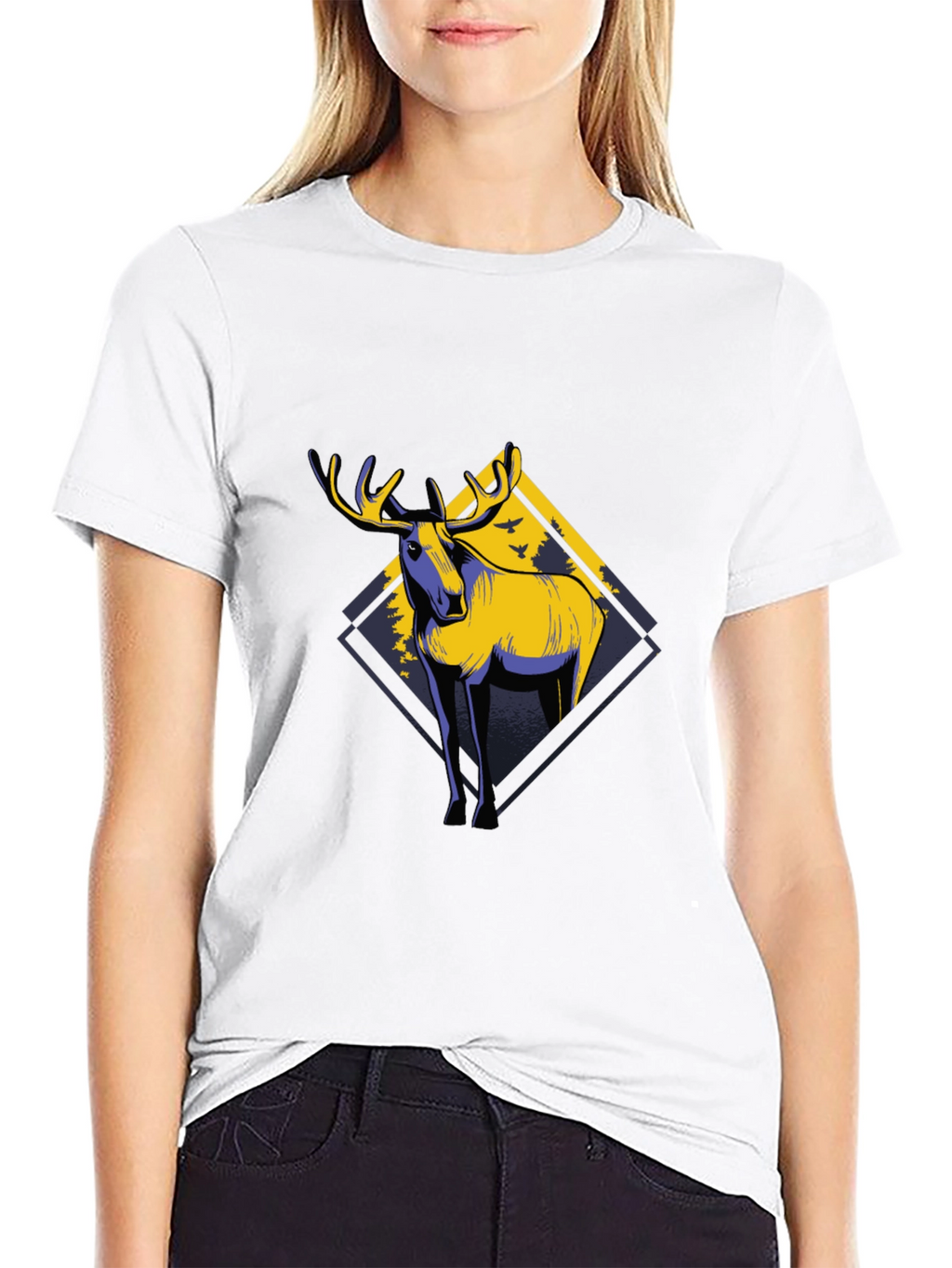 Moose Graphic Black T-Shirt