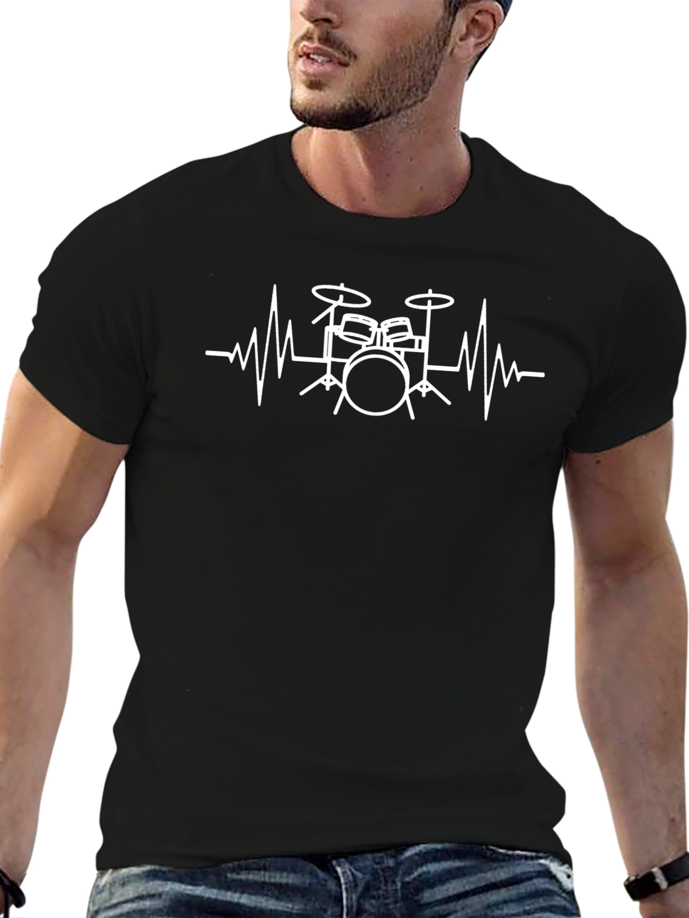 Drumbeat Heartbeat Tee - Musician Graphic T-Shirt