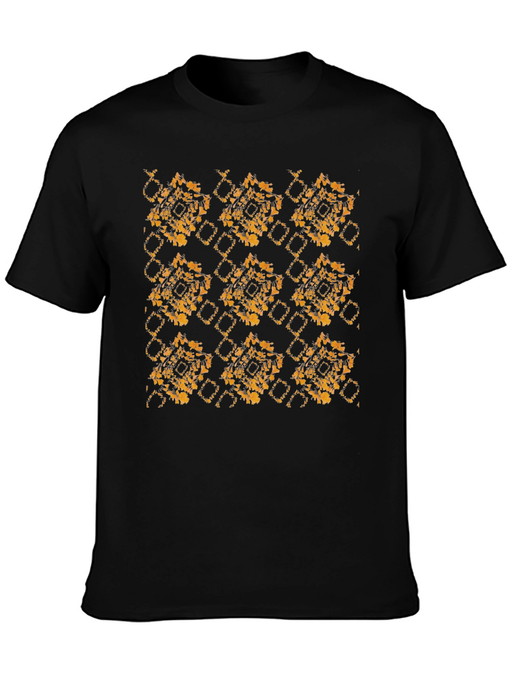 Patterned Black T-Shirt