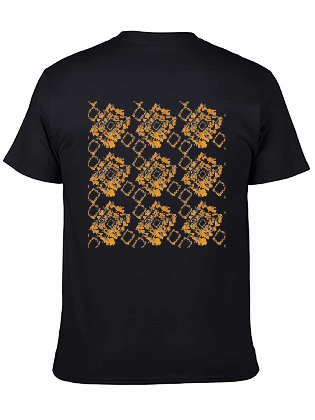 Patterned Black T-Shirt