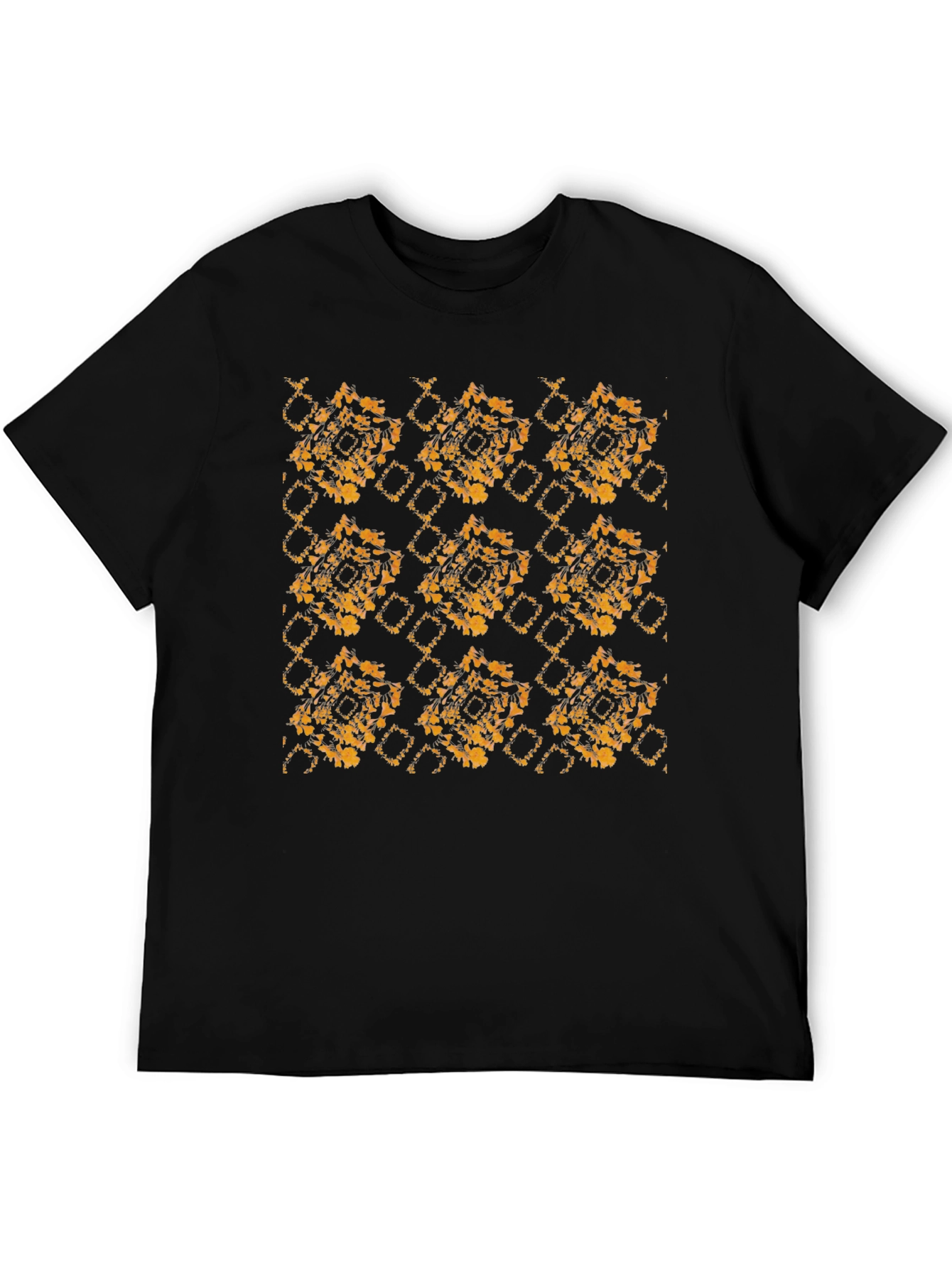 Patterned Black T-Shirt