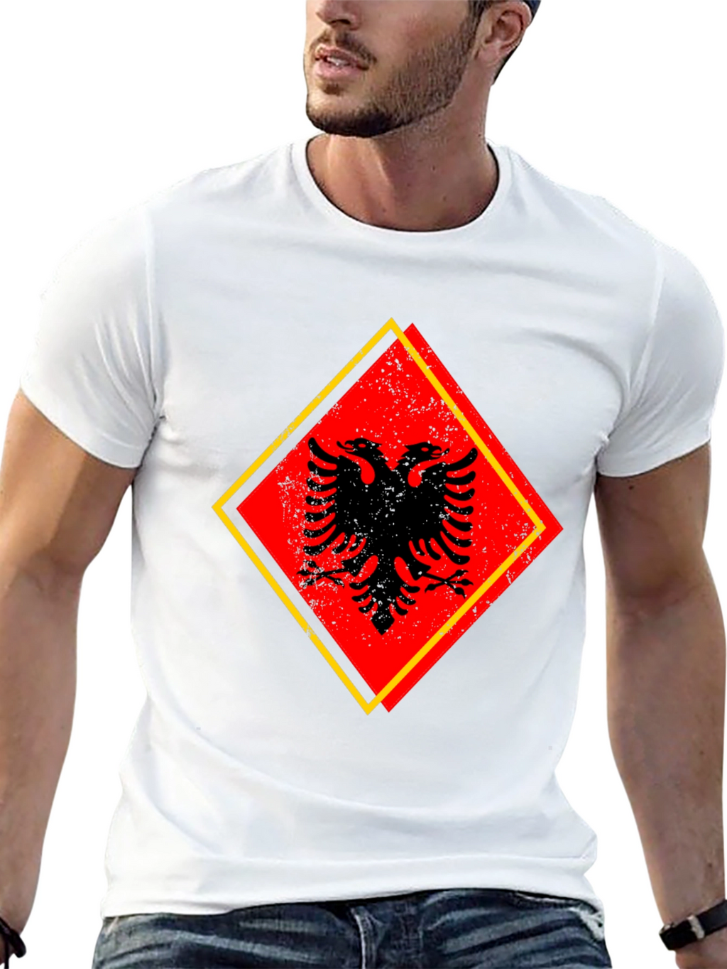 Albanian Eagle Graphic Tee - Black
