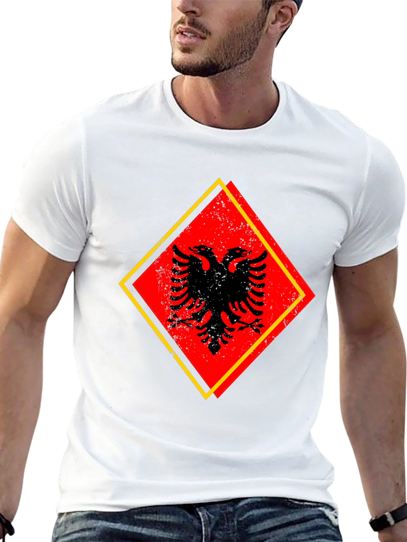 Albanian Eagle Graphic Tee - Black