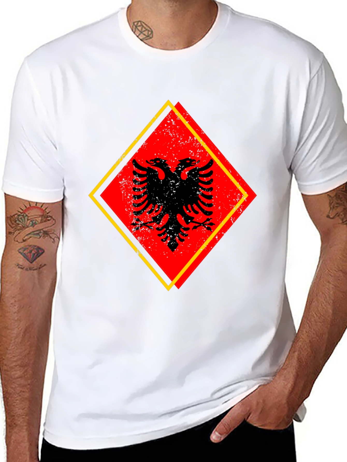 Albanian Eagle Graphic Tee - Black