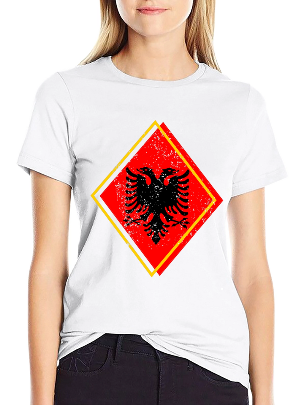 Albanian Eagle Graphic Tee - Black