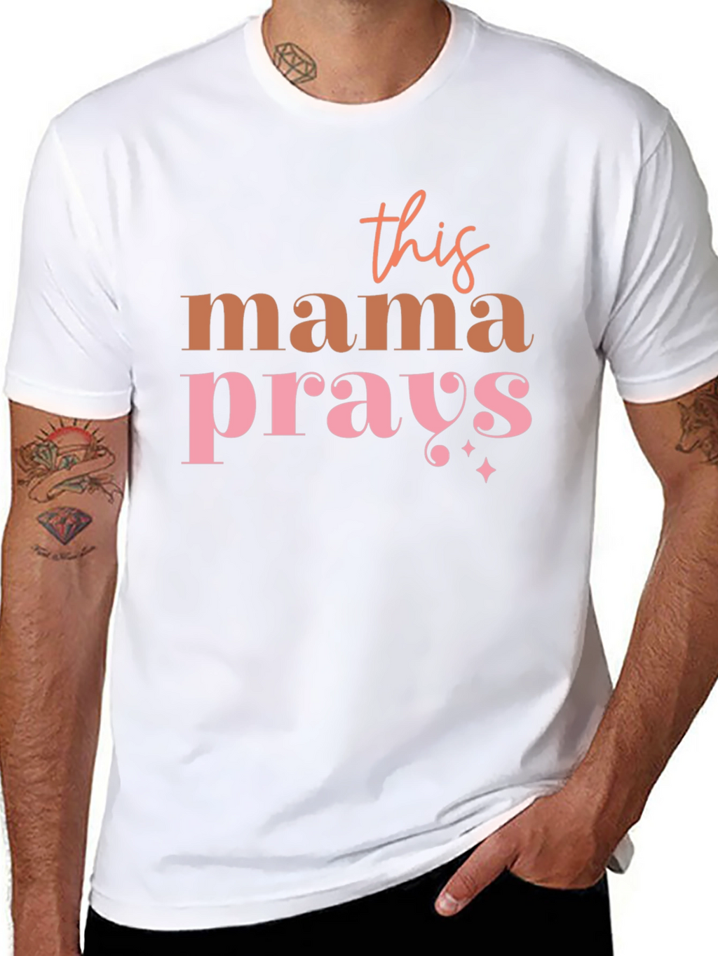 Mama Prays Graphic Tee - Trendy Mothers Shirt