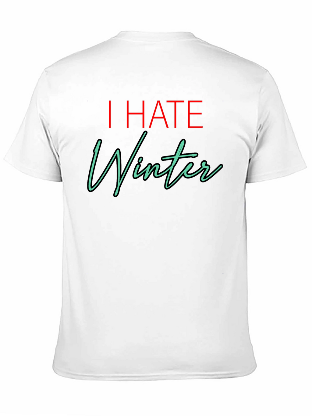 I HATE Winter T-Shirt - Black Novelty Tee