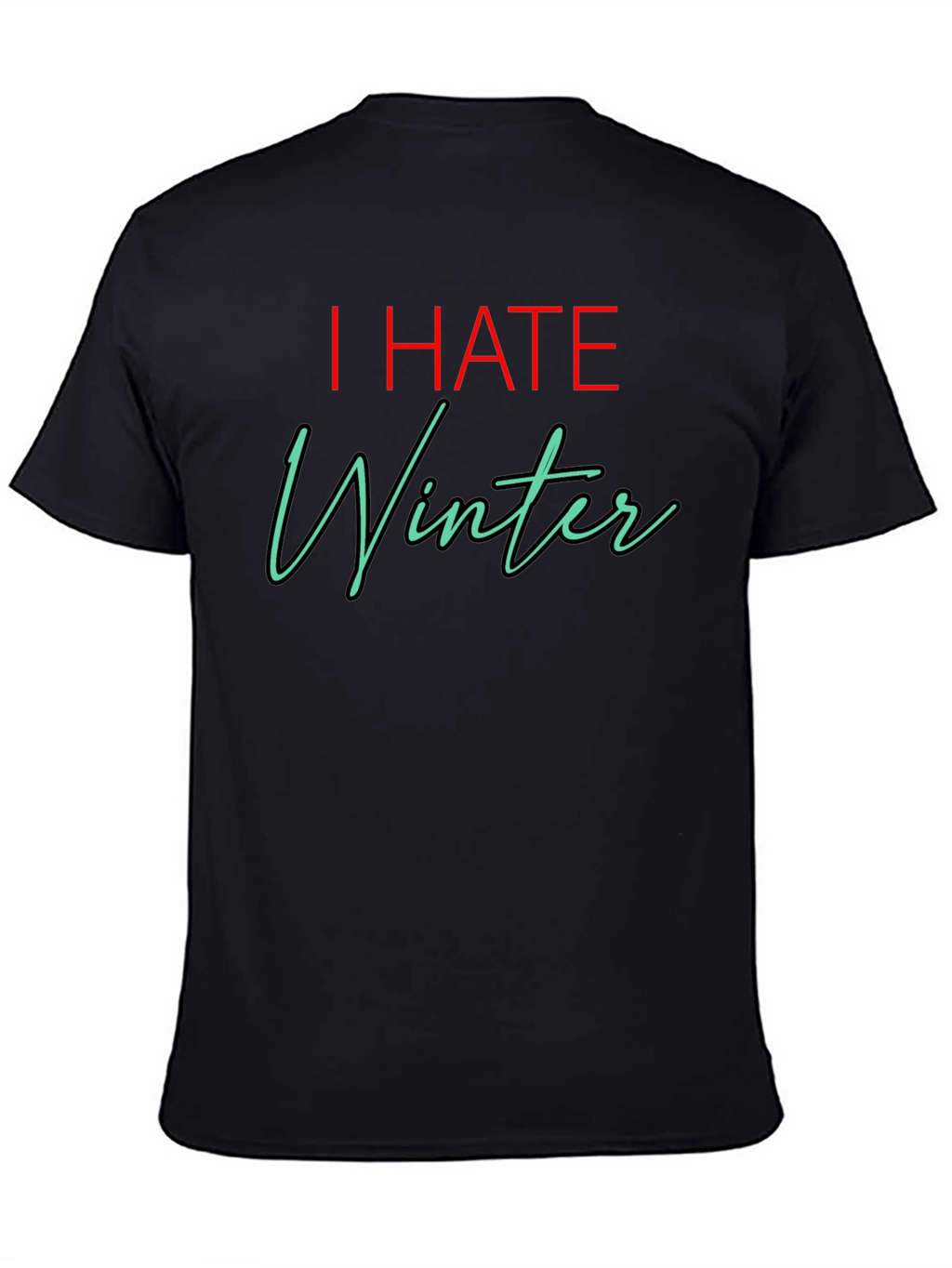 I HATE Winter T-Shirt - Black Novelty Tee