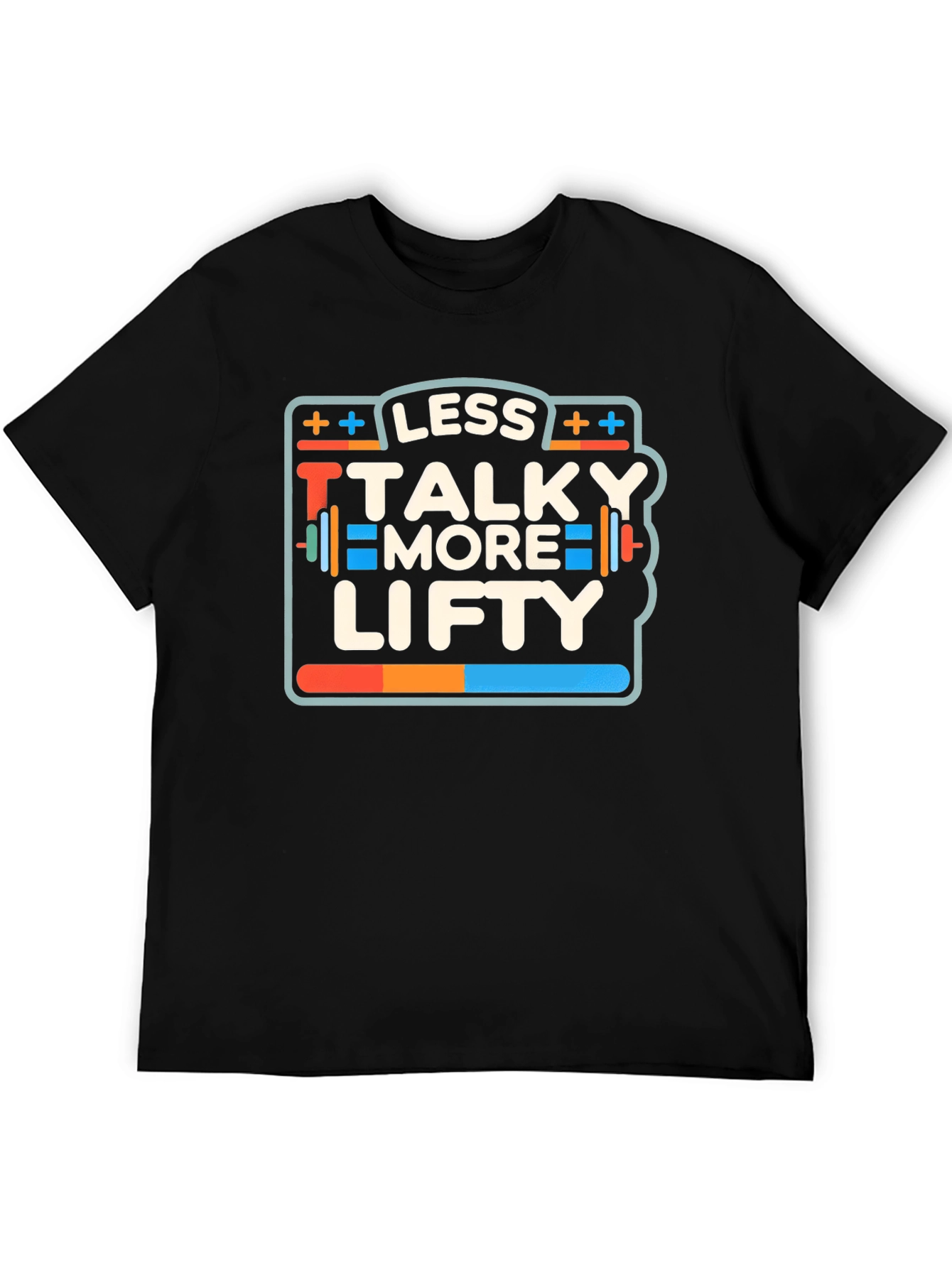 Less Talky More Lifty Black Graphic T-Shirt