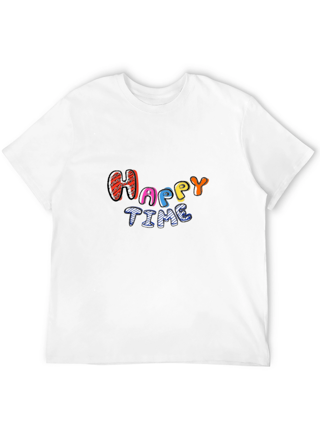 Happy Time Black Tee