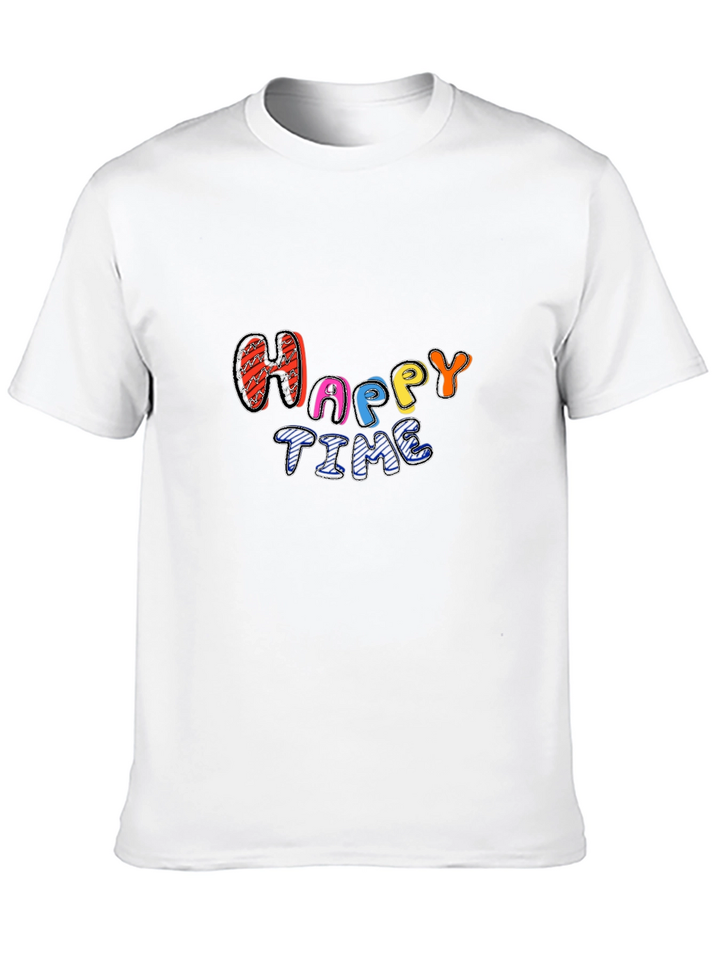 Happy Time Black Tee