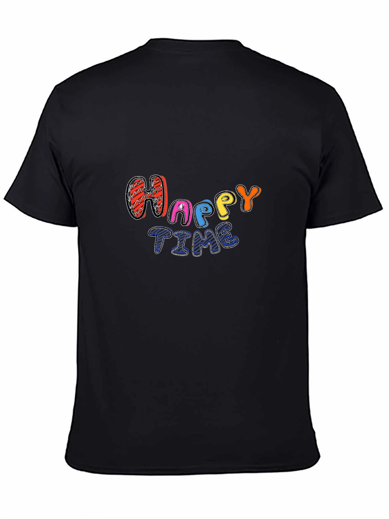 Happy Time Black Tee