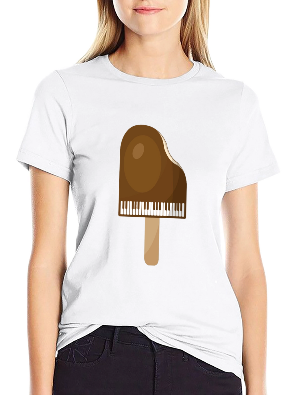 Piano Popsicle Graphic T-Shirt - Novelty Music Tee