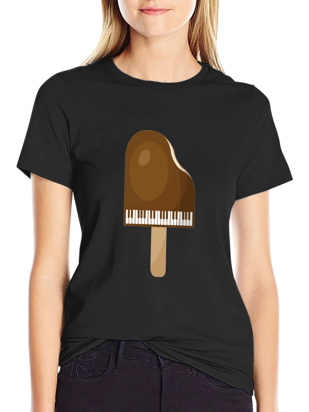 Piano Popsicle Graphic T-Shirt - Novelty Music Tee