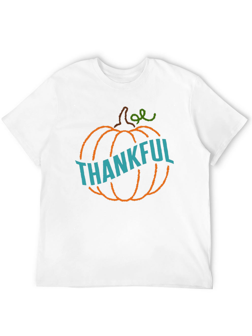 Thankful Pumpkin Graphic Tee - Black