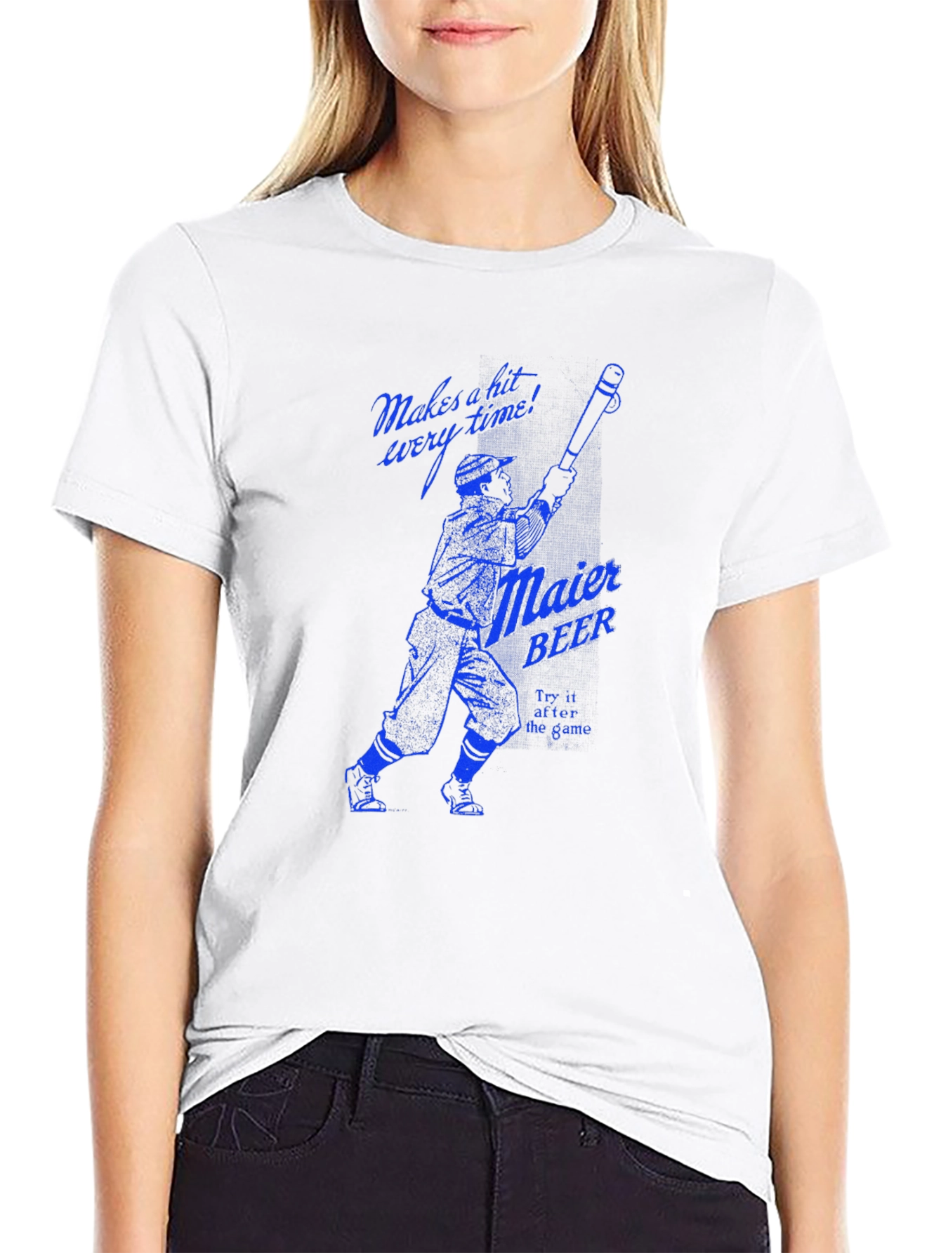 Maier Beer Baseball Graphic Tee - Black