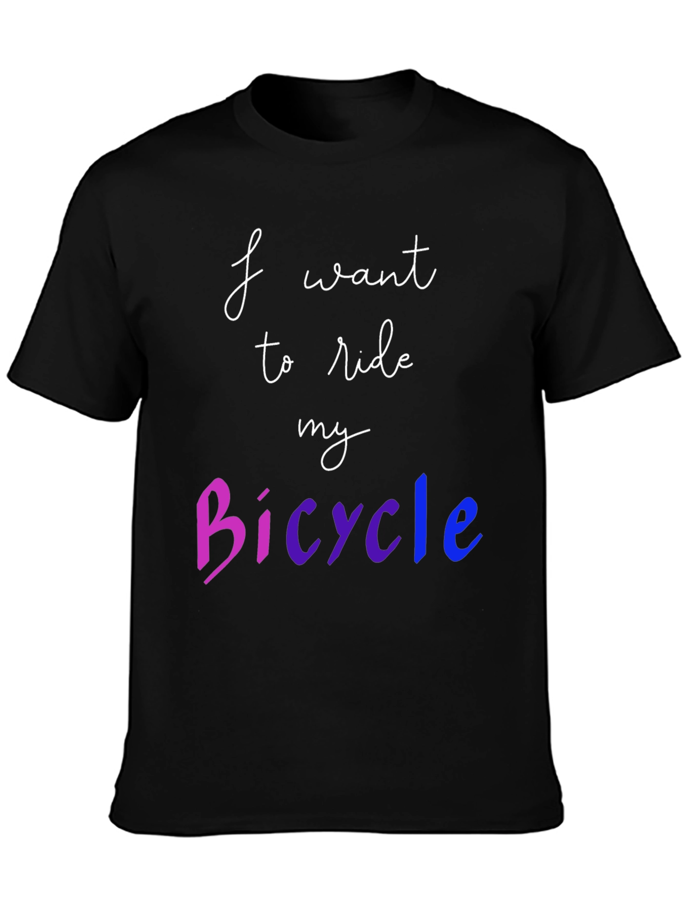 I Want to Ride My Bicycle T-Shirt - Bi Pride