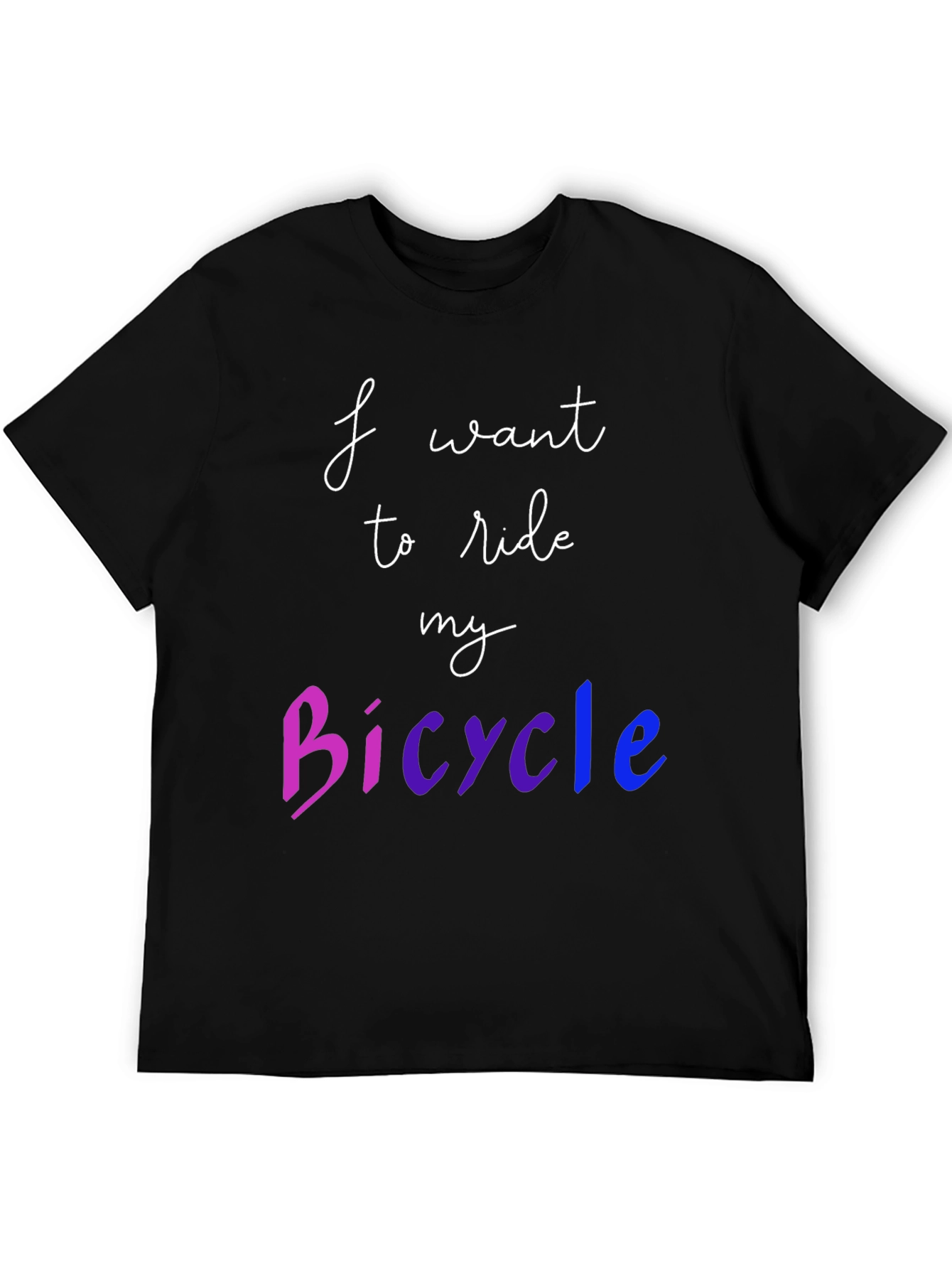 I Want to Ride My Bicycle T-Shirt - Bi Pride
