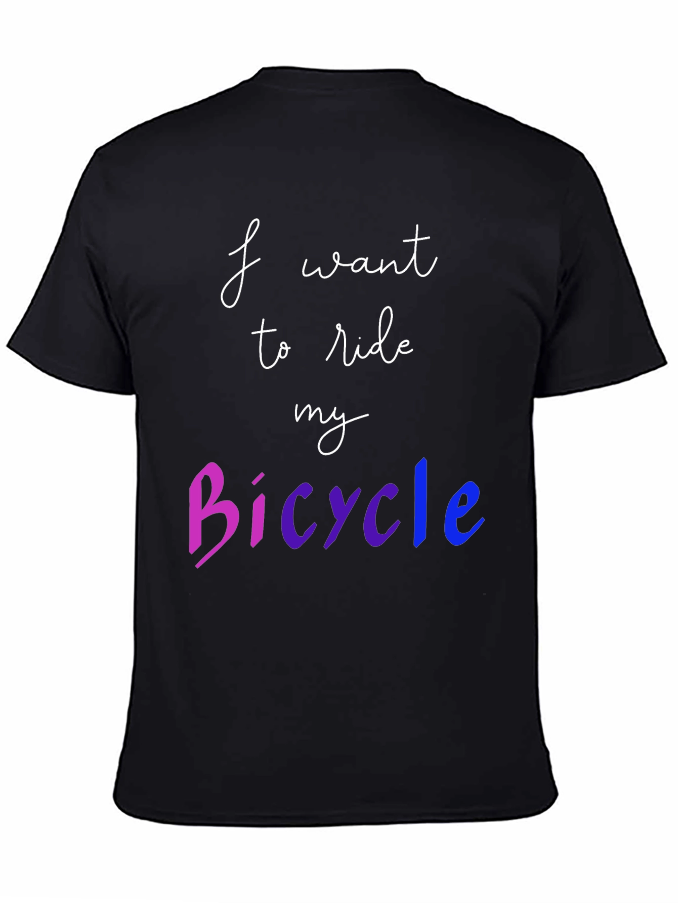 I Want to Ride My Bicycle T-Shirt - Bi Pride