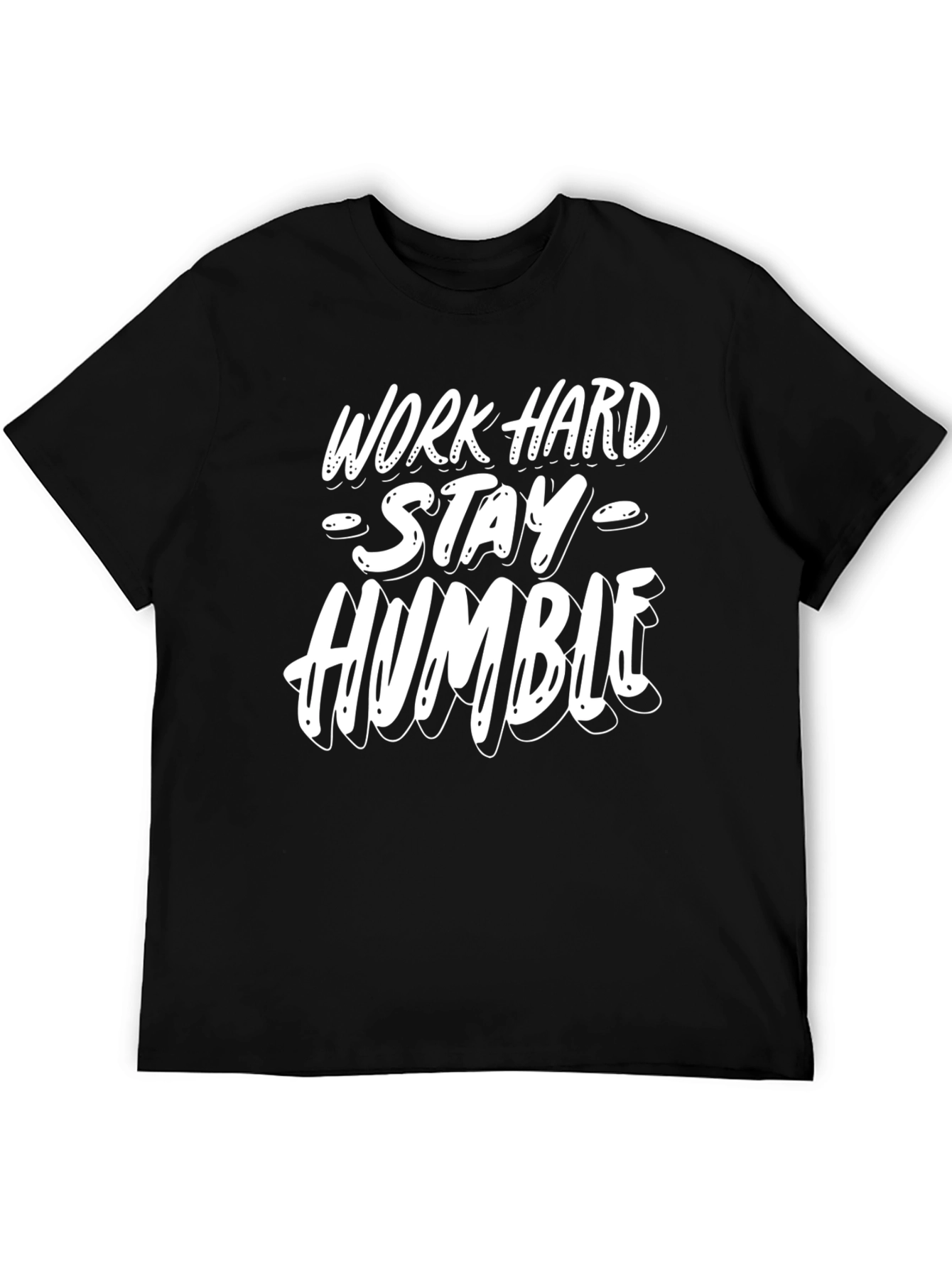 Work Hard Stay Humble Graphic Tee - Mens Casual Shirt