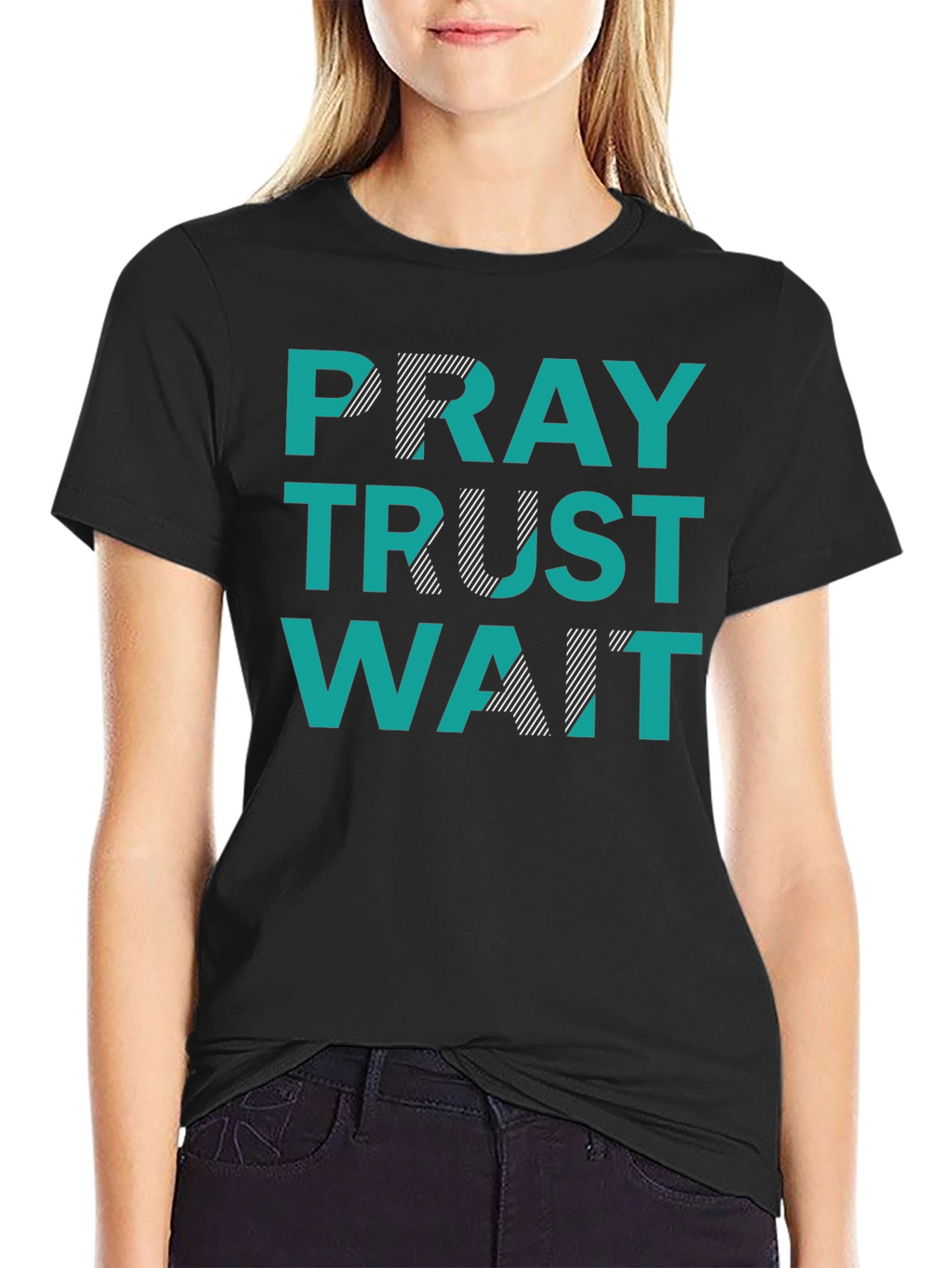 Pray Trust Wait Graphic T-Shirt