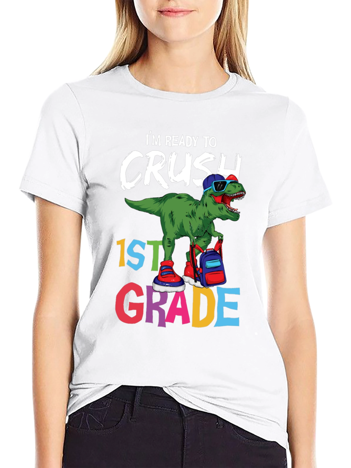Ready to Crush 1st Grade Dinosaur T-Shirt