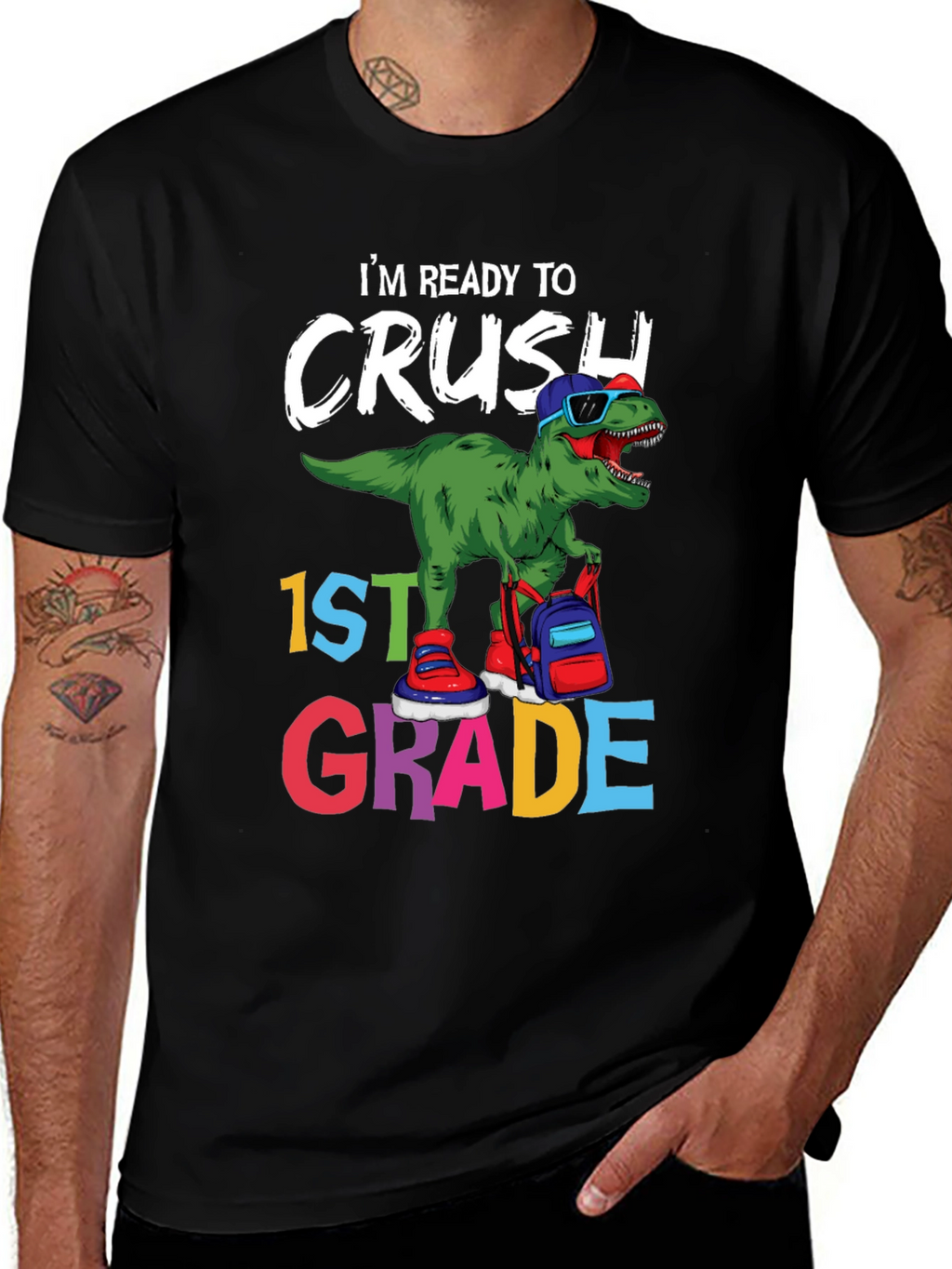 Ready to Crush 1st Grade Dinosaur T-Shirt
