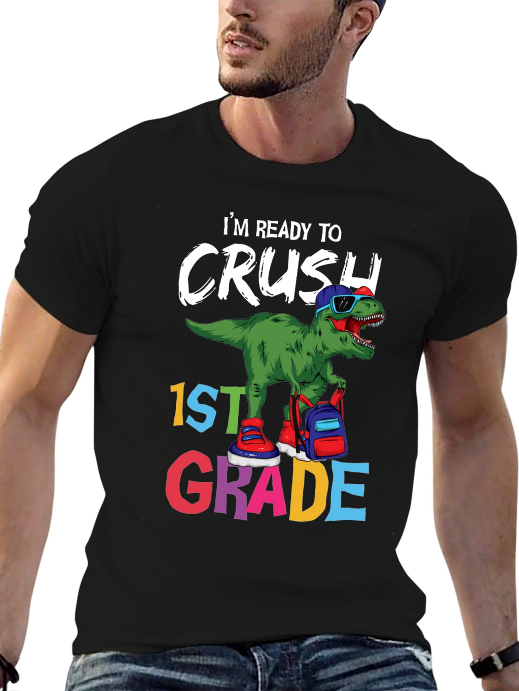 Ready to Crush 1st Grade Dinosaur T-Shirt