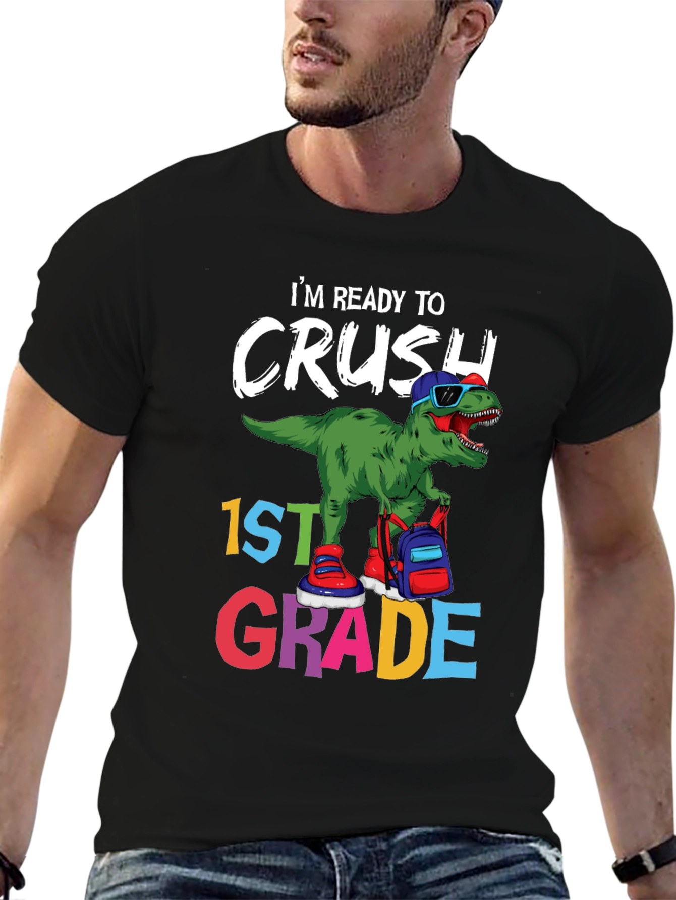 Ready to Crush 1st Grade Dinosaur T-Shirt