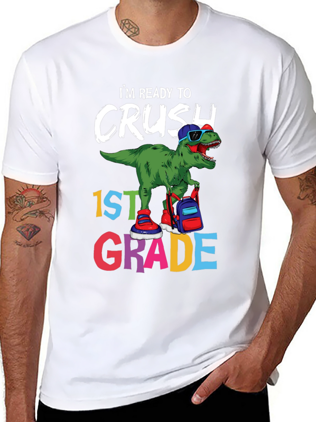 Ready to Crush 1st Grade Dinosaur T-Shirt