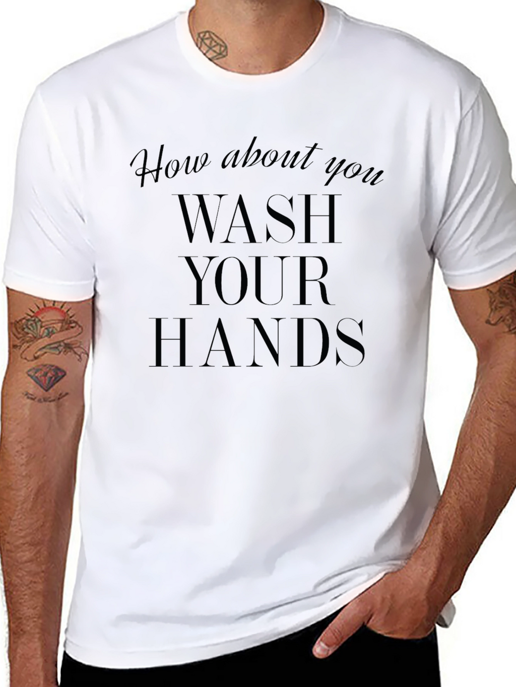 Wash Your Hands Graphic Tee - Black T-Shirt