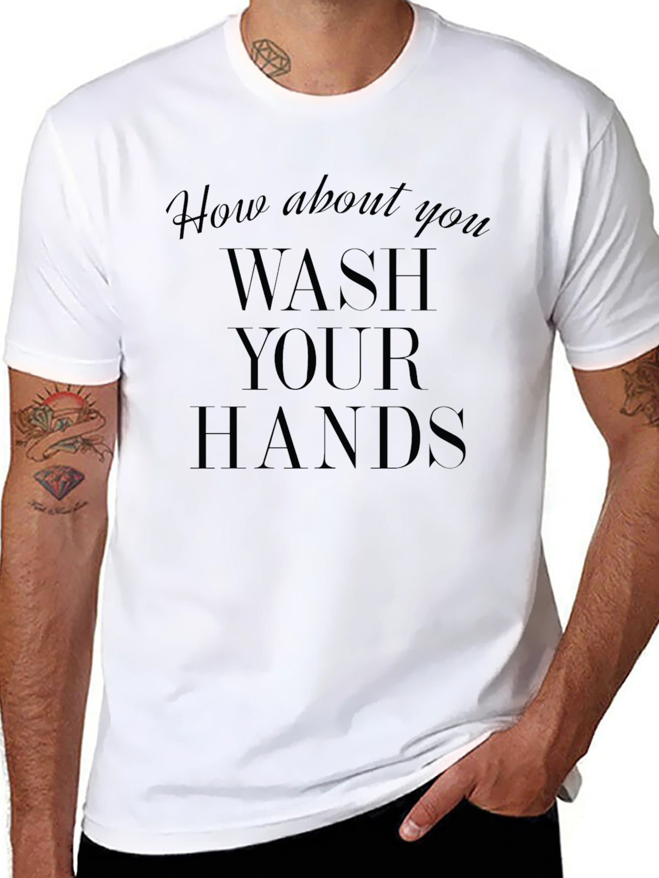Wash Your Hands Graphic Tee - Black T-Shirt