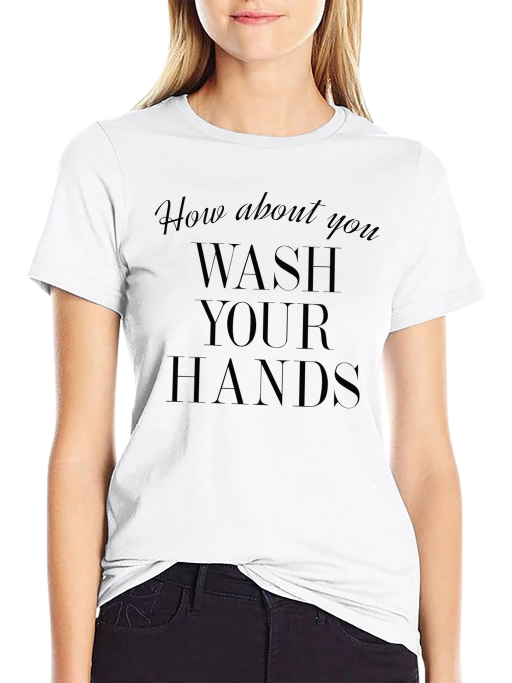 Wash Your Hands Graphic Tee - Black T-Shirt