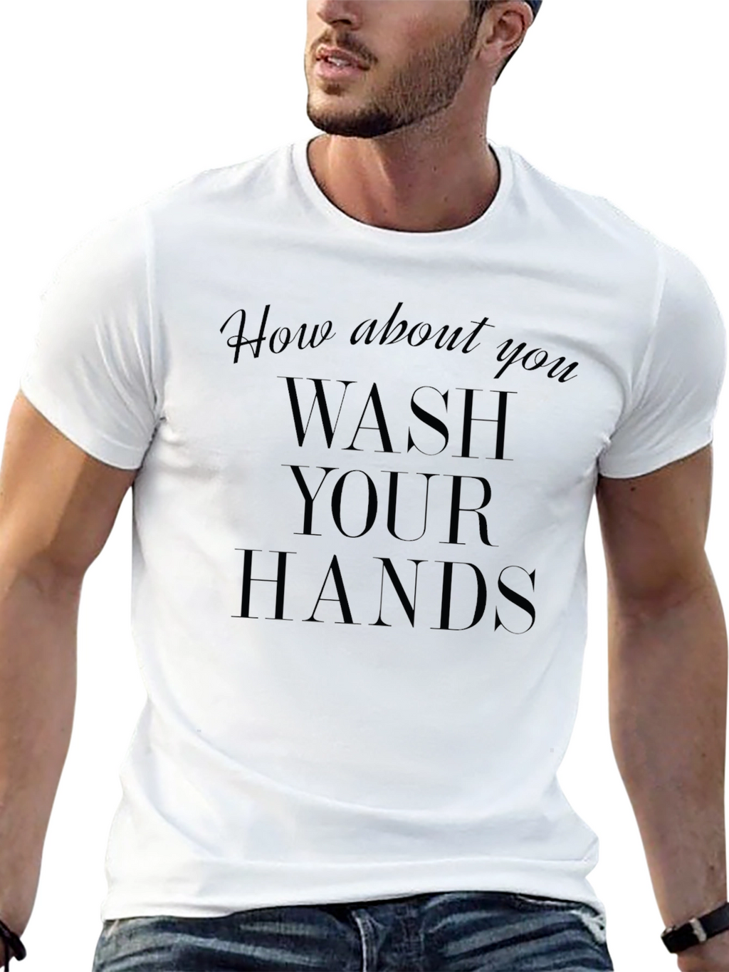 Wash Your Hands Graphic Tee - Black T-Shirt