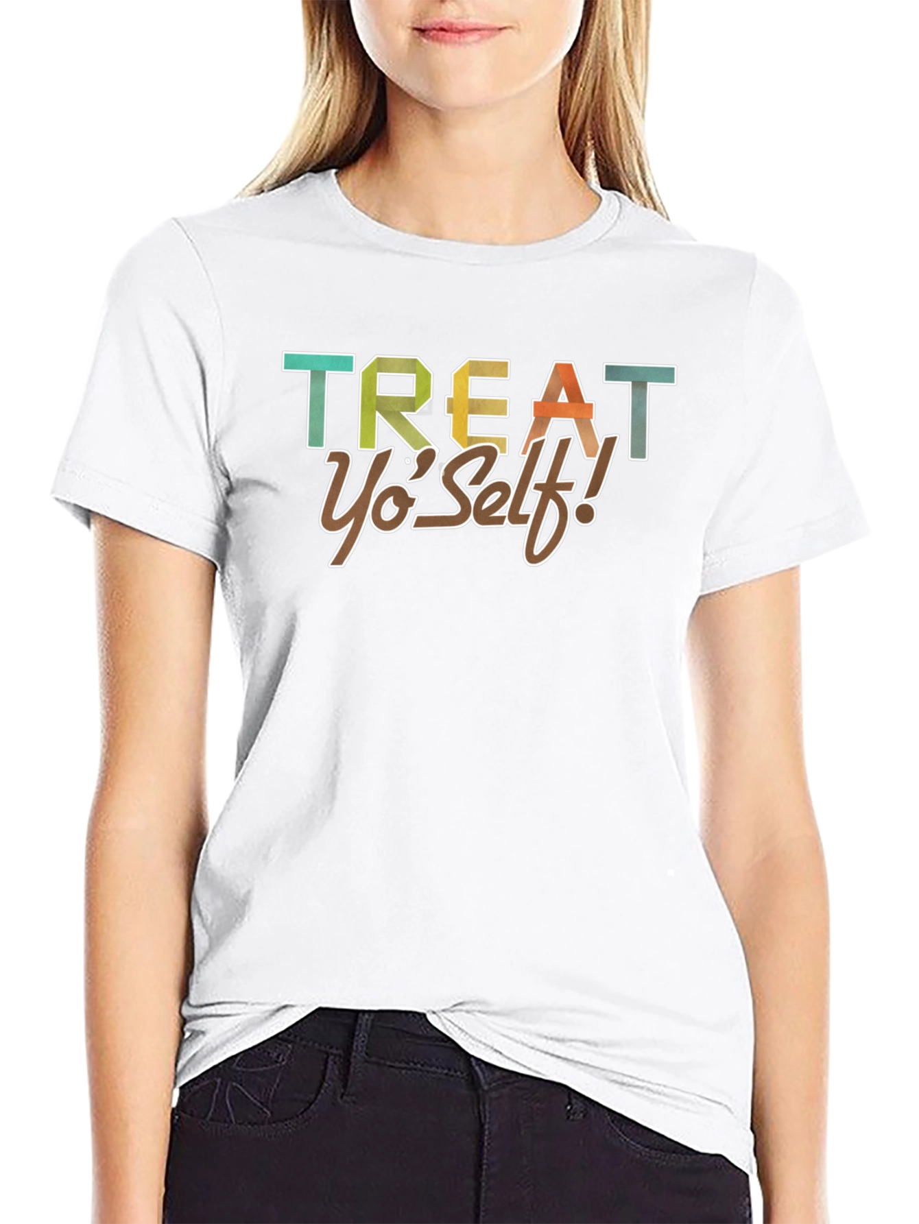 Treat Yo Self! Graphic Tee - Black