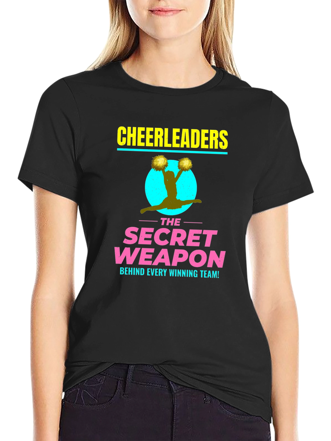 Cheerleader Secret Weapon T-Shirt - Black