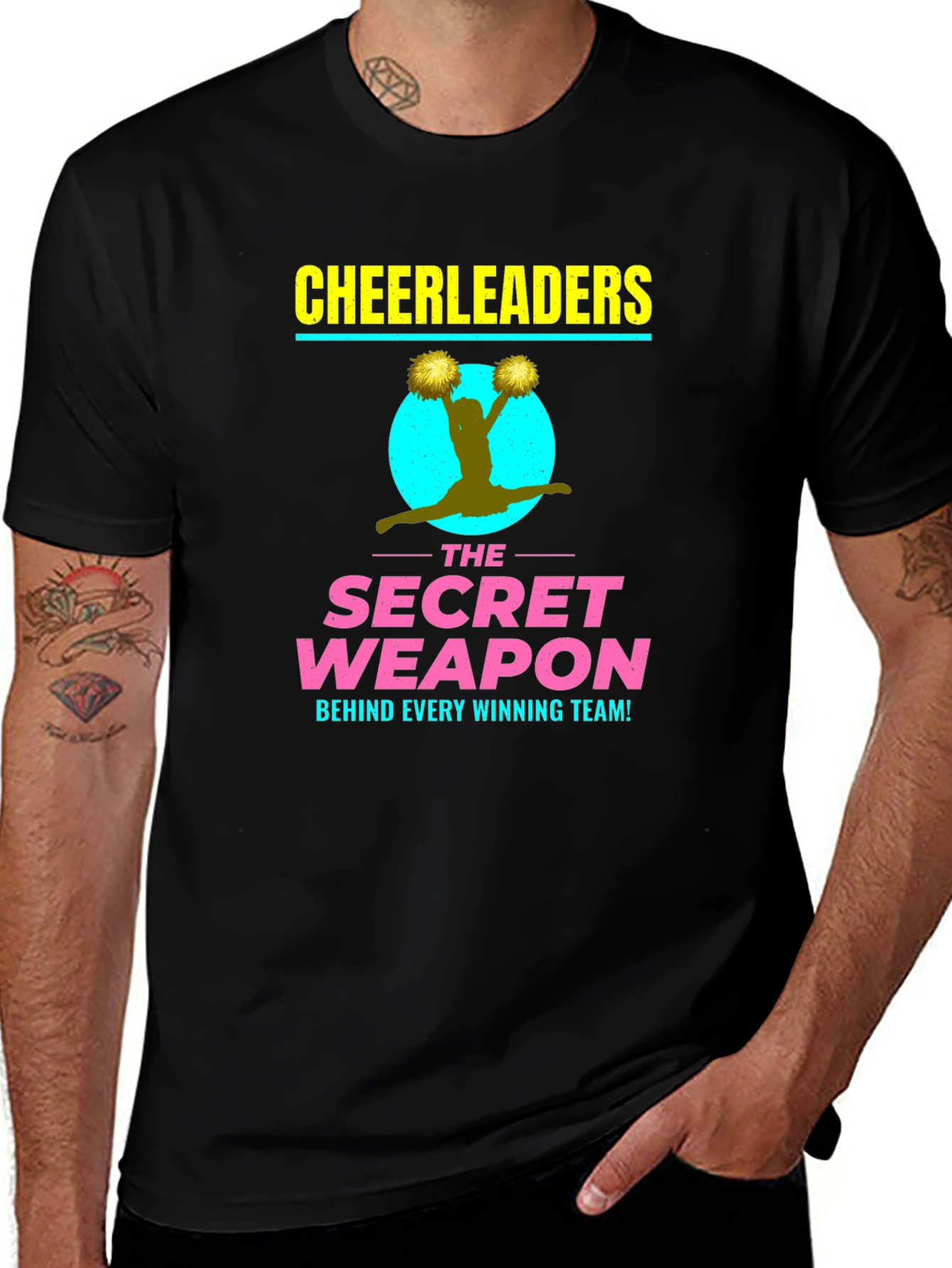 Cheerleader Secret Weapon T-Shirt - Black