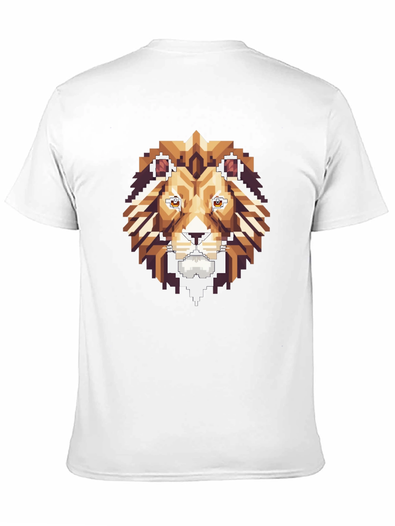 Pixel Art Lion Graphic Tee - Stylish Black T-Shirt