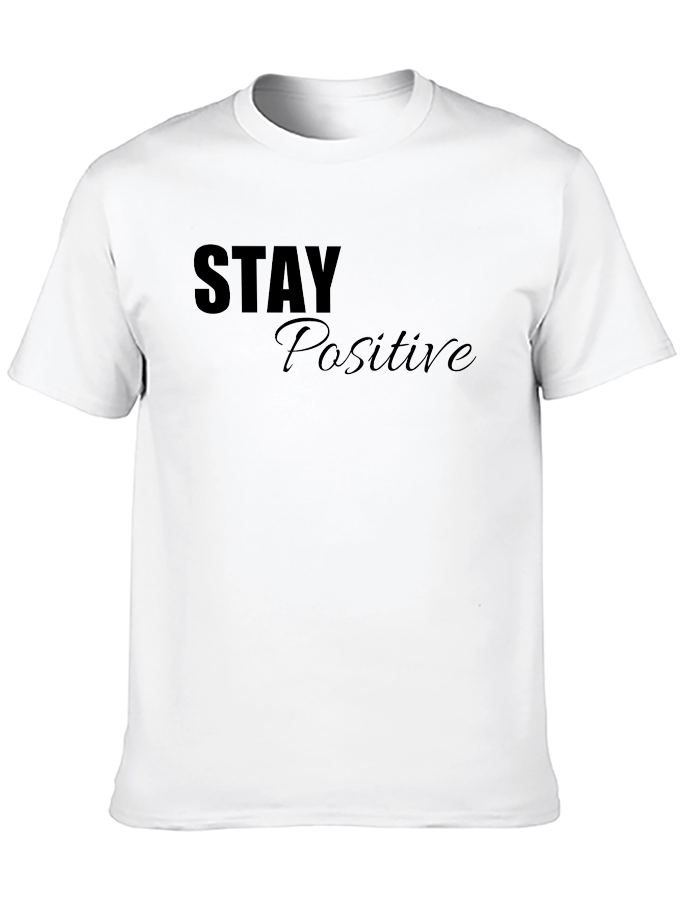 Stay Positive Graphic T-Shirt - Mens Black Tee