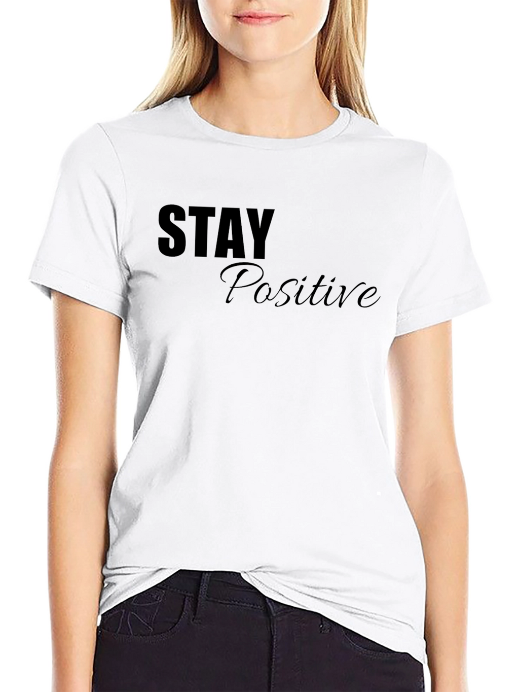 Stay Positive Graphic T-Shirt - Mens Black Tee