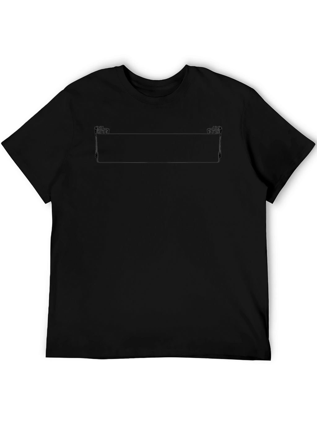 Mens Basic Black Crew Neck T-Shirt