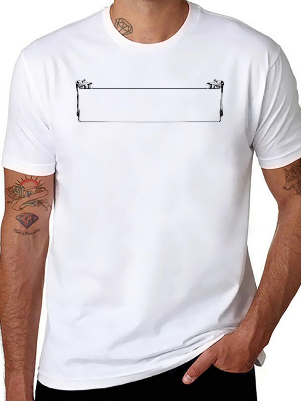 Mens Basic Black Crew Neck T-Shirt