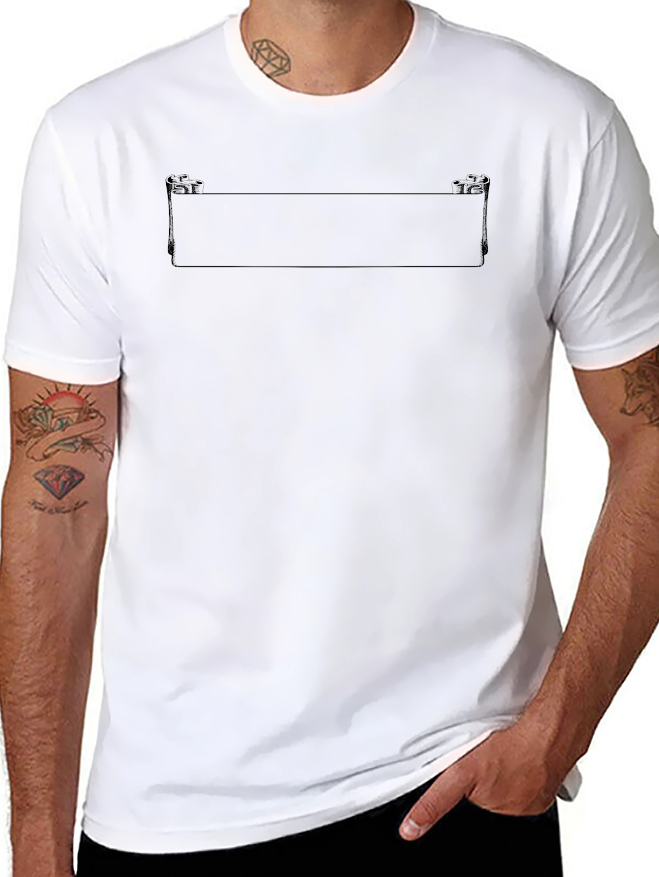 Mens Basic Black Crew Neck T-Shirt