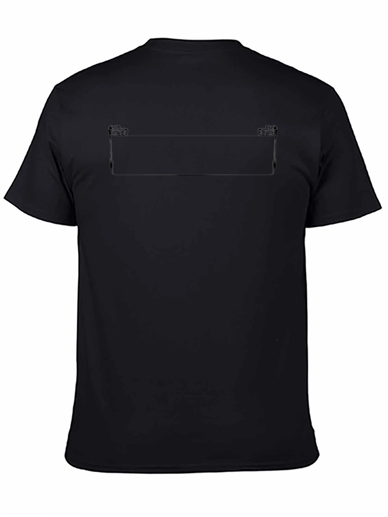 Mens Basic Black Crew Neck T-Shirt