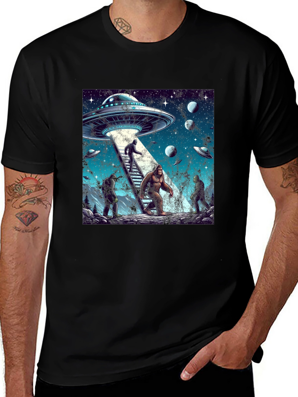 UFO Bigfoot Alien T-Shirt