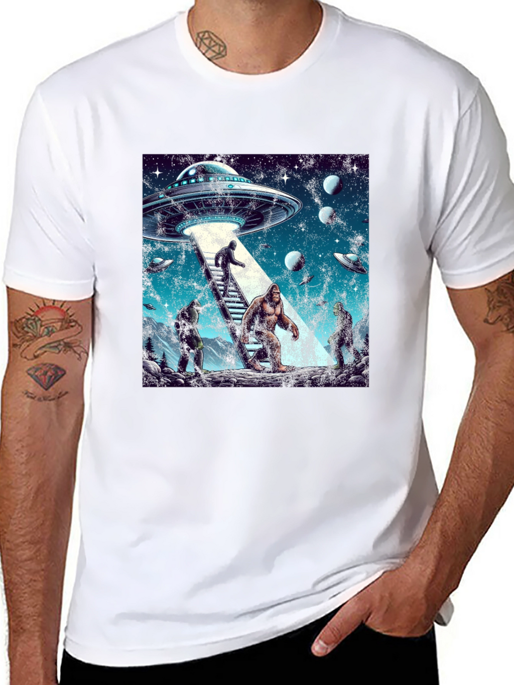 UFO Bigfoot Alien T-Shirt