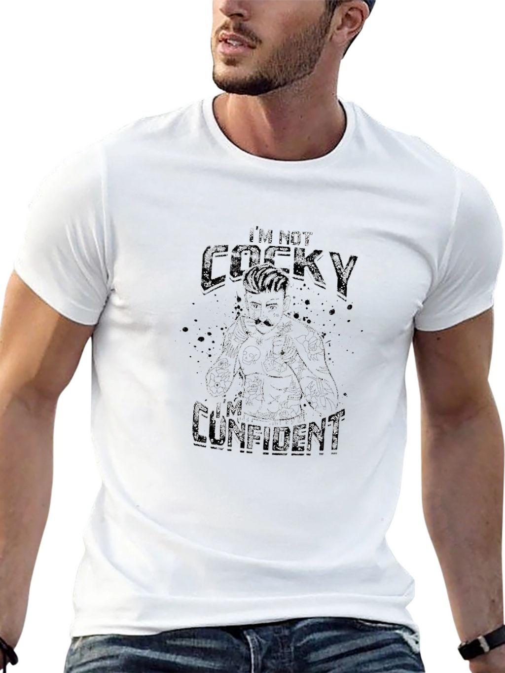 Im Not Cocky Confident Boxer Graphic T-Shirt