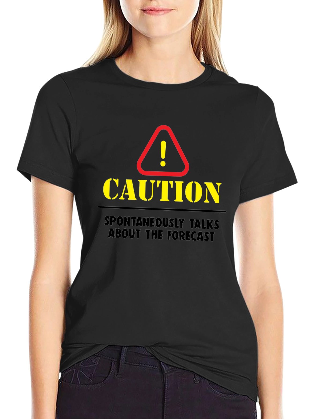Caution Forecast T-Shirt - Funny Weather Humor Tee